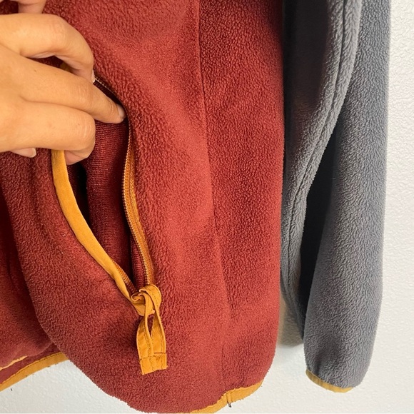 Columbia Originals Rust Fleece Pullover Jacket with quarter zip - Picture 5 of 8